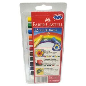 Faber Castell 12 Grip Oil Pastels Non-Toxic Vintage